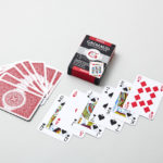 Étui du jeu de cartes bridge rouge