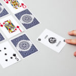 Étui du jeu de cartes poker jumbo bleu